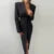 Suit Long Dresses Slim Backless Single Breasted Lapel Dress Lady Autumn Versatile Office