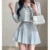 Korean Tweed Short Jacket Cropped Coats + High Waist Mini Skirts Suits Autumn New Slim Two-piece Sets