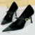 Shoes New Buckle Design Pumps Pointed Shoes High Heels Suede Stilettos Heels 7cm 10cm Shoes Large Size 43