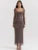 Sheer Long Sleeve Maxi Dress for Mesh Strapless Backless Club Party Long Dress New