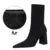 Shoes High Heel Boots Suede Ankle Boots Pointed Toe Socks Boots Thick Heel Shoes Warm Winter Boots Size 43