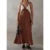 Dress Summer Clothes Contrast Color Patchwork V Neck Sleeveless Long Dresses Evening Party Dresses