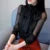New Summer Tunic Blouse Shirts Long Sleeve Tie Bow Chiffon Turtleneck Formal White Black Shirts Df4905