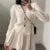 Retro Knitted Long Sleeve Sweater High-waisted Pleated Skirt Two Piece Set for Niche Matching Sets Autumn New