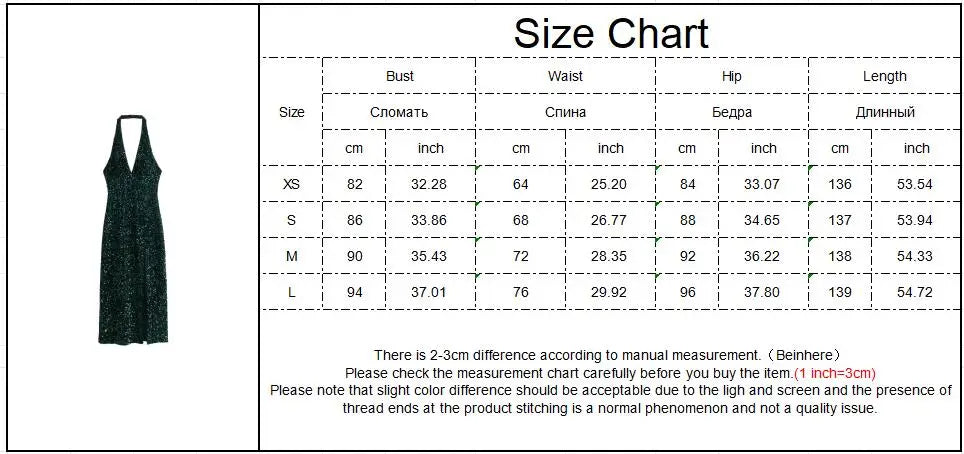 Sequined Bodycon Split Midi Dress for Backless Sleeveless Halter Slim Long Vestidos Spring Club Party Dresses
