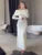 Knit Long Dress Off-shoulder Female Ribbed Loose High Waist Autumn Party Dress Knitwear Maxi Dress