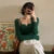 Knitted Pullovers Sweaters Autumn Winter Korean Slim Knitwear Square Collar All Match Jumpers New