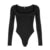 Autumn Hotsweets Slim Long Sleeve Bodysuit Simple Lace Trim Square Collar Bow Rompers S Clothing