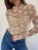 See-through Lace Mesh T-shirt for Long Sleeve Printed Summer Contrast Pullover Female Slim Tee Top