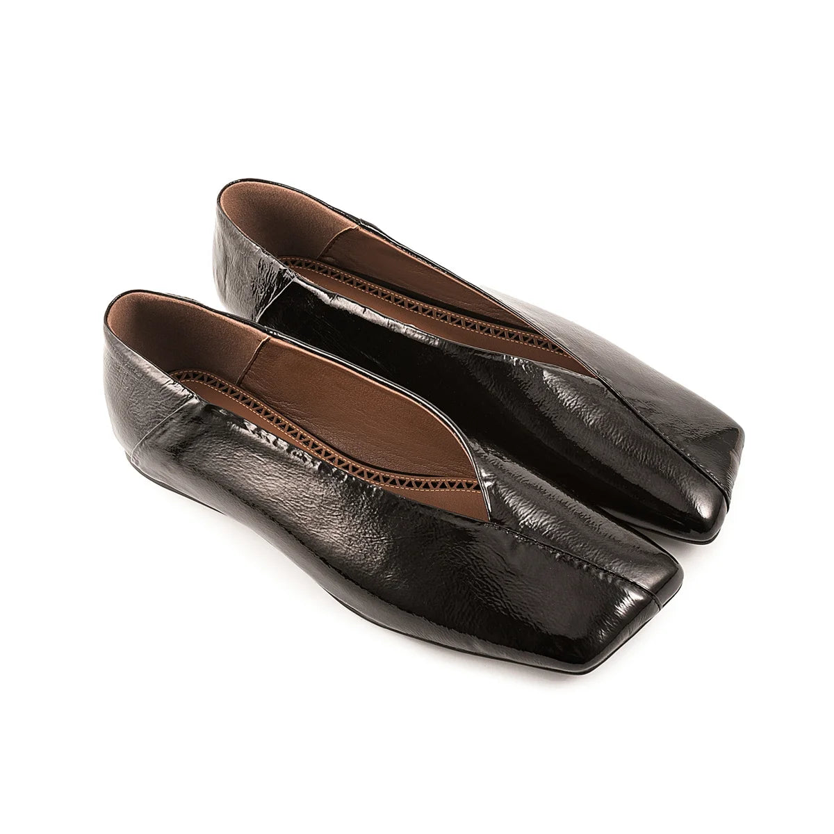 European and American Genuine Leather Flat Bottomed Square Toe Single Shoes for Wearing Two Mary Jane Shoes