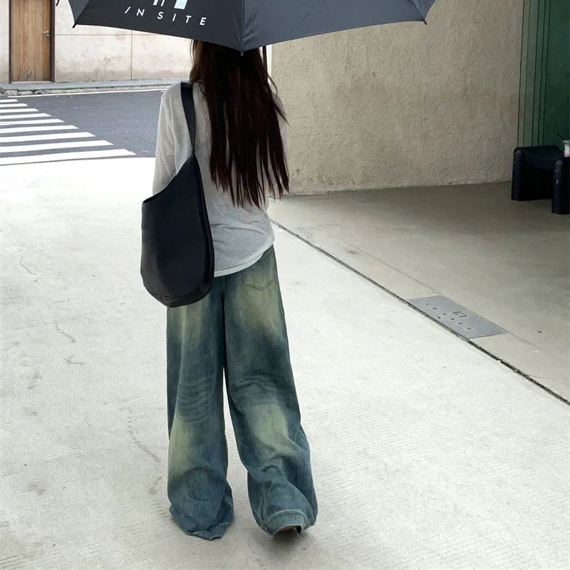Oversized Jeans Wide Leg Baggy Y2k Grunge Denim Pants Harajuku Korean Trousers Aesthetic