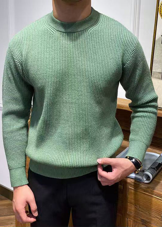 Simple Beige O Neck Knit Sweater Spring Tk004