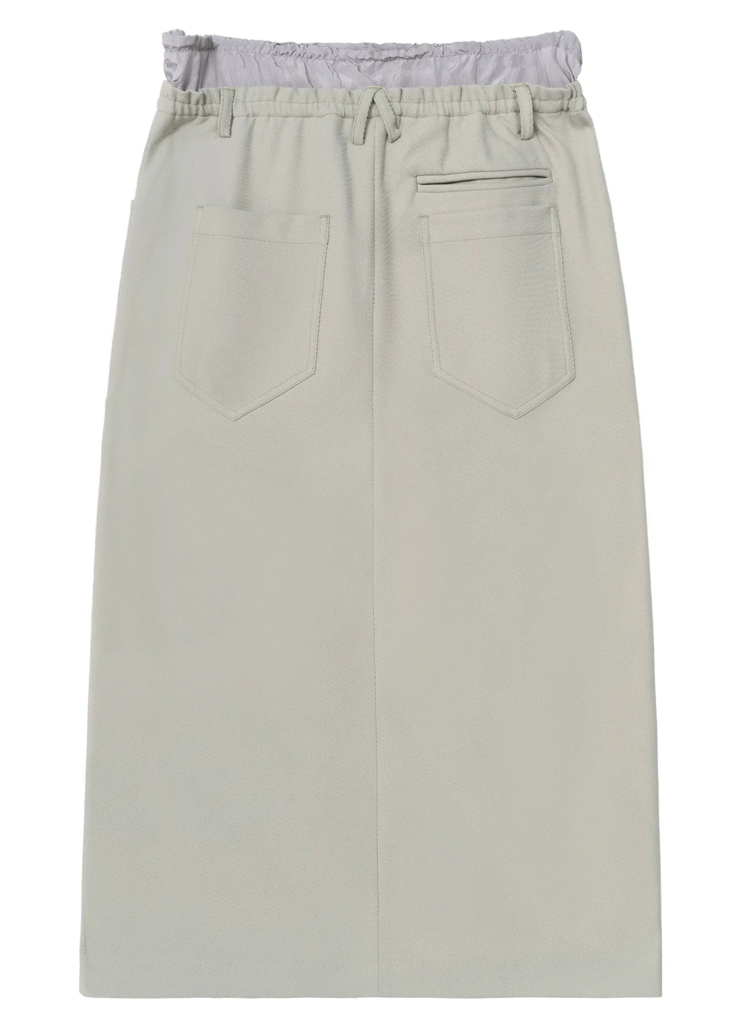 Slit Patchwork Midi Skirt