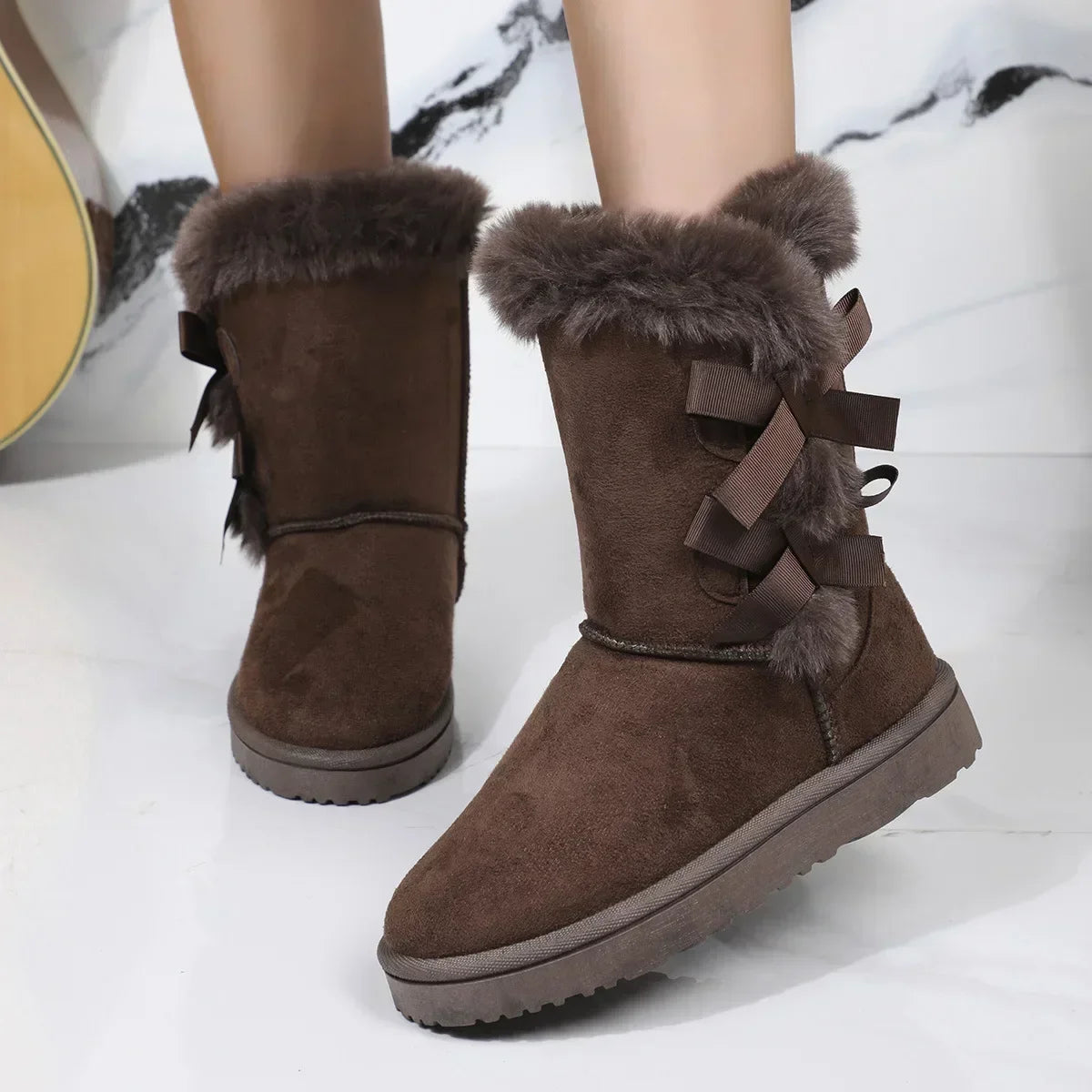 Low-top Warm Fur Non-slip Super Mini Short Snow Boot