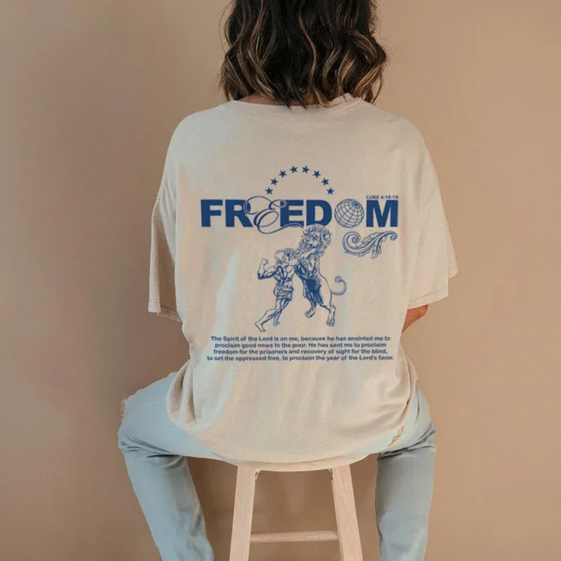 Retro Bible Verse Back Print T-shirt
