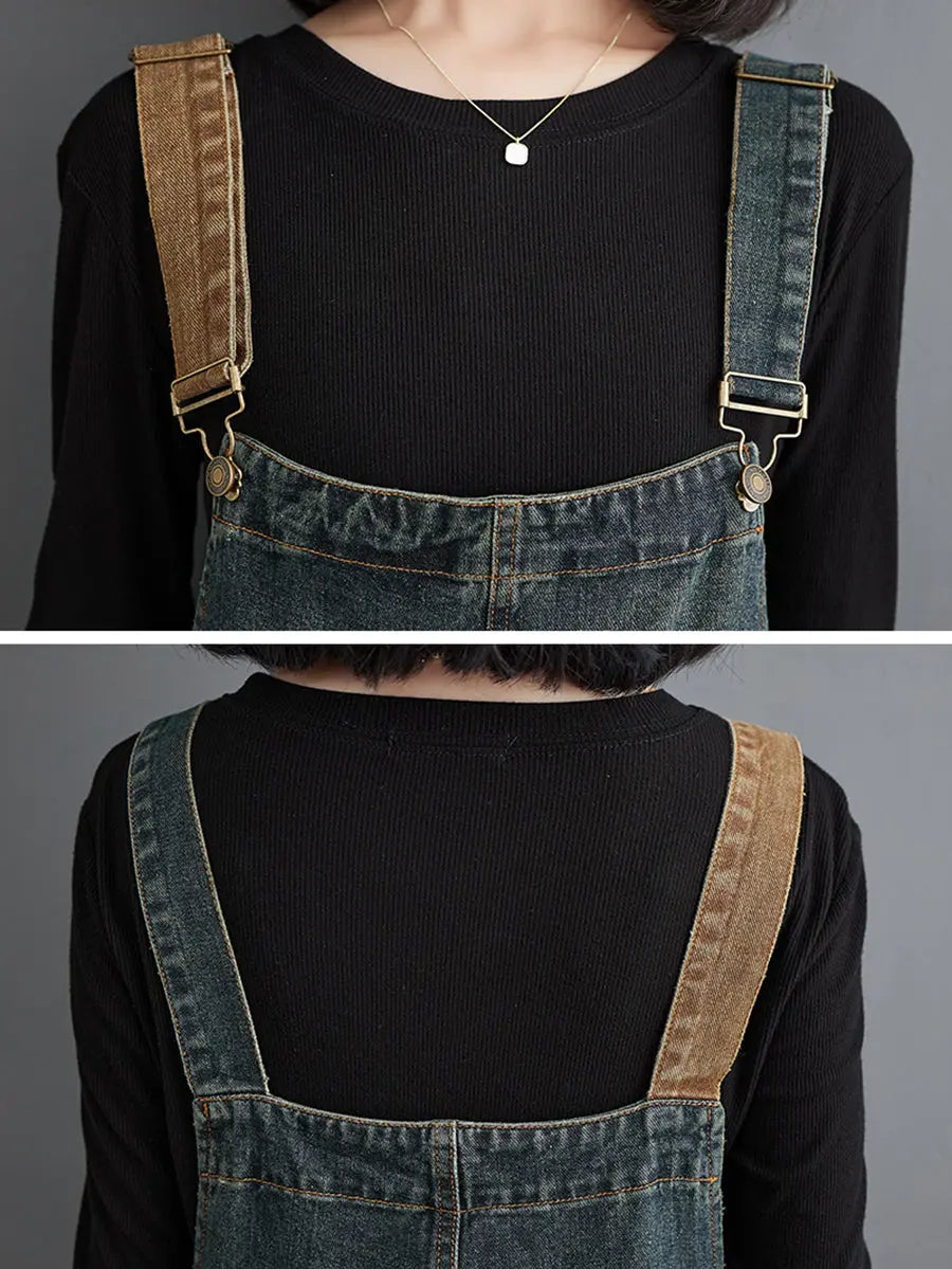 Denim Loose Jumpsuits