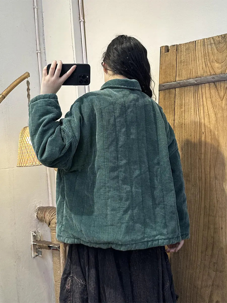 Corduroy Buckle Shirt Coat