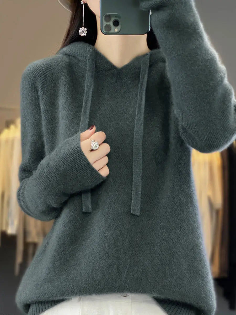Hooded Wool Sweater