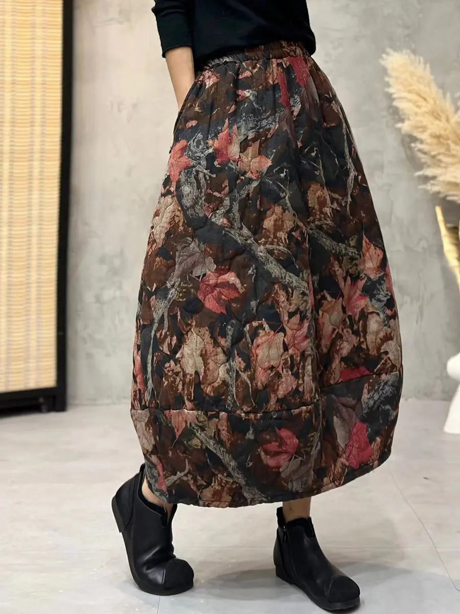 Flower A-shape Padded Skirt
