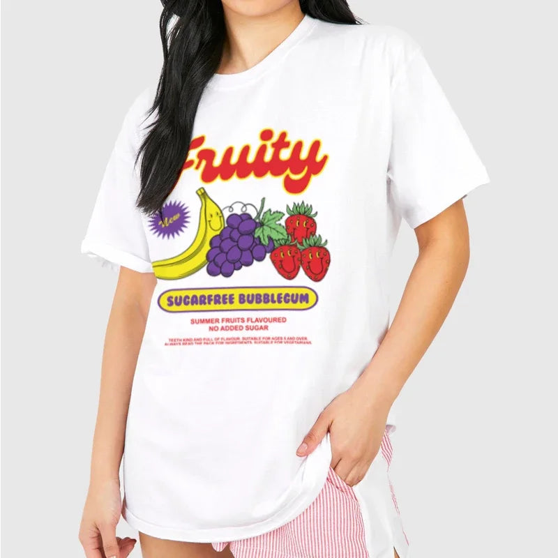 Y2k Cartoon Fruit Retro T-shirt
