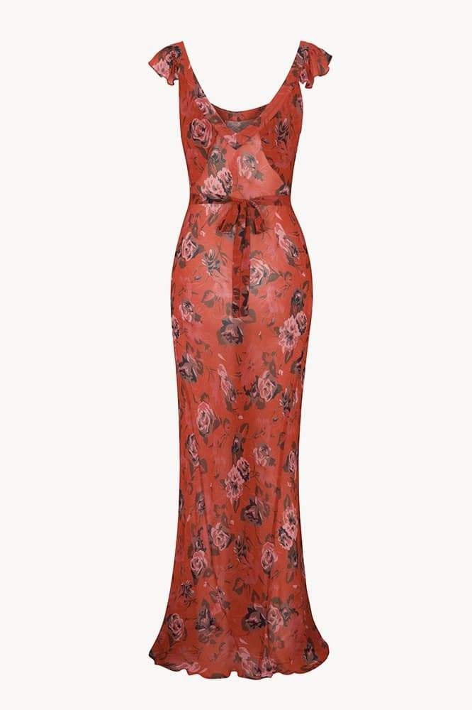 Alison Printed U-neck Maxi Dress