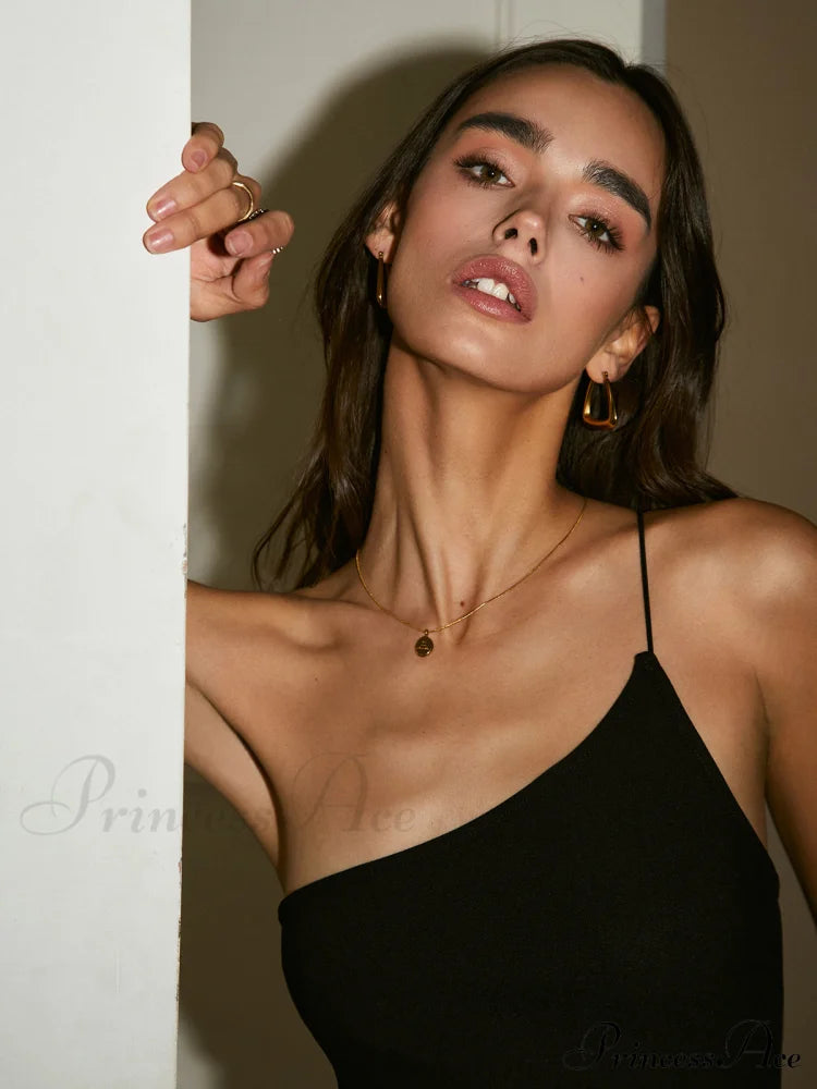Asymmetric Open Back Slit Long Dress