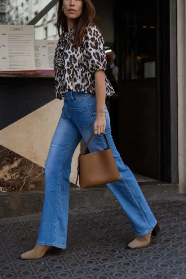Ivette Leopard Blouse