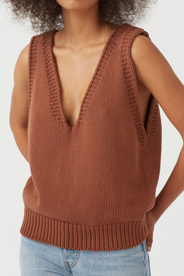 Knitted Vest Small Vest Sleeveless Sweater