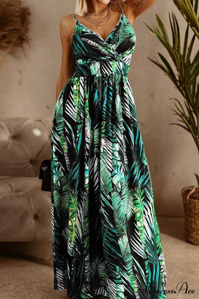 Style Sleeveless Print Maxi Dress