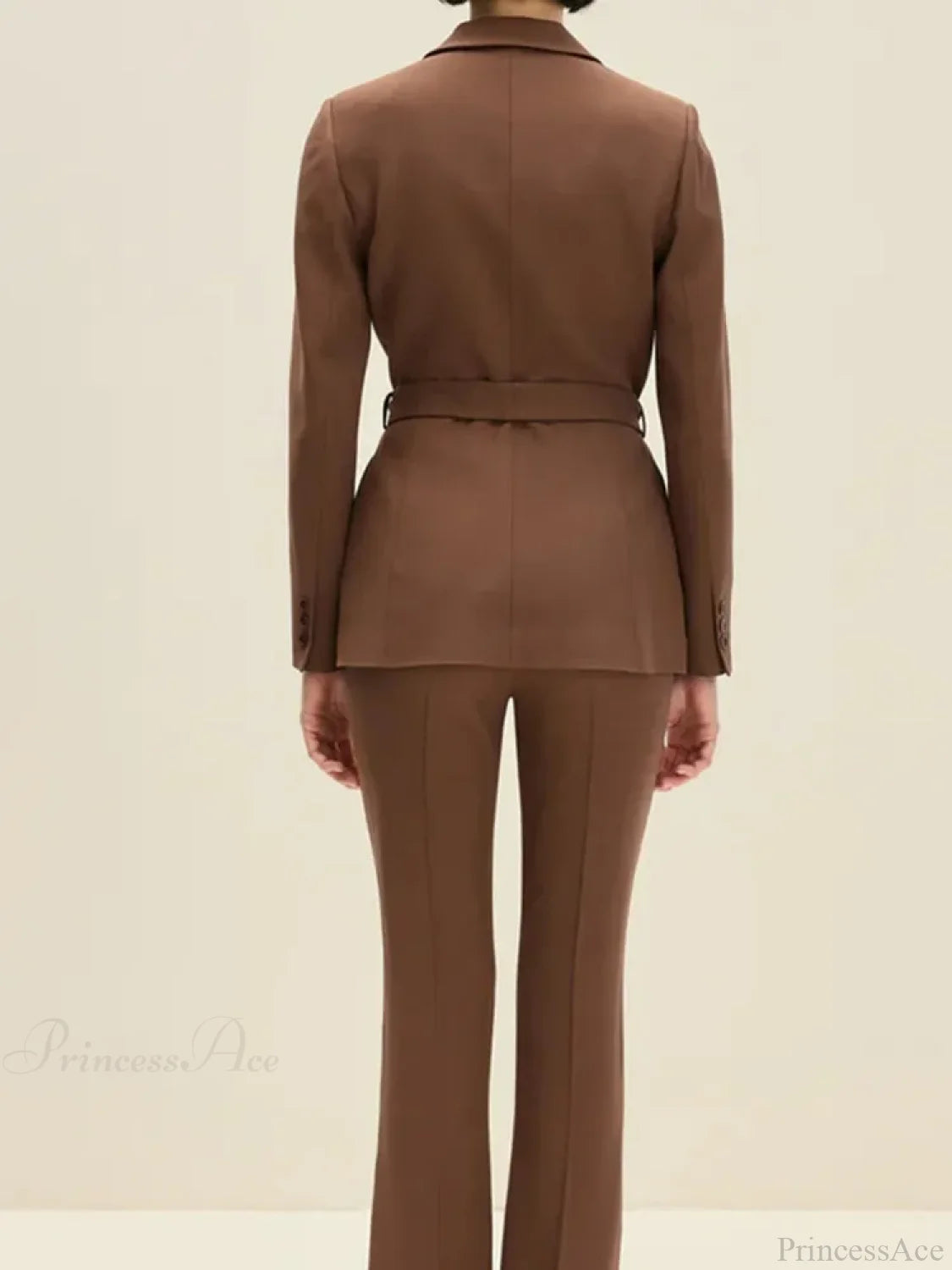 Brown Single Breasted Suit Coat