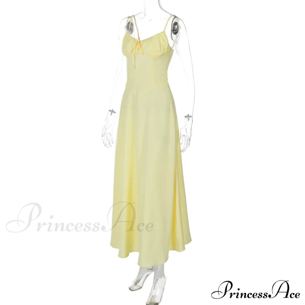 Cami Tie Up Charming Maxi Dress