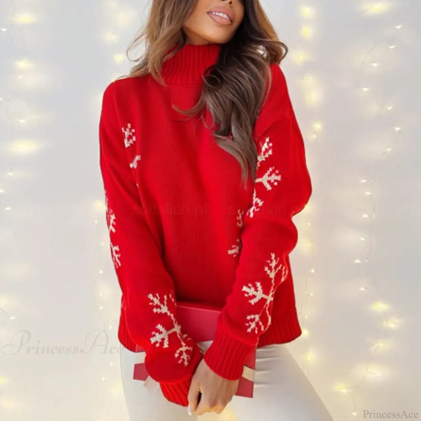 Soft O Neck Long Sleeve Thick Warm Christmas Christmas Sweater