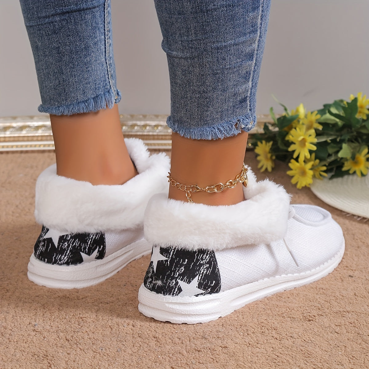 Plush Lined Canvas Shoes Gr7841