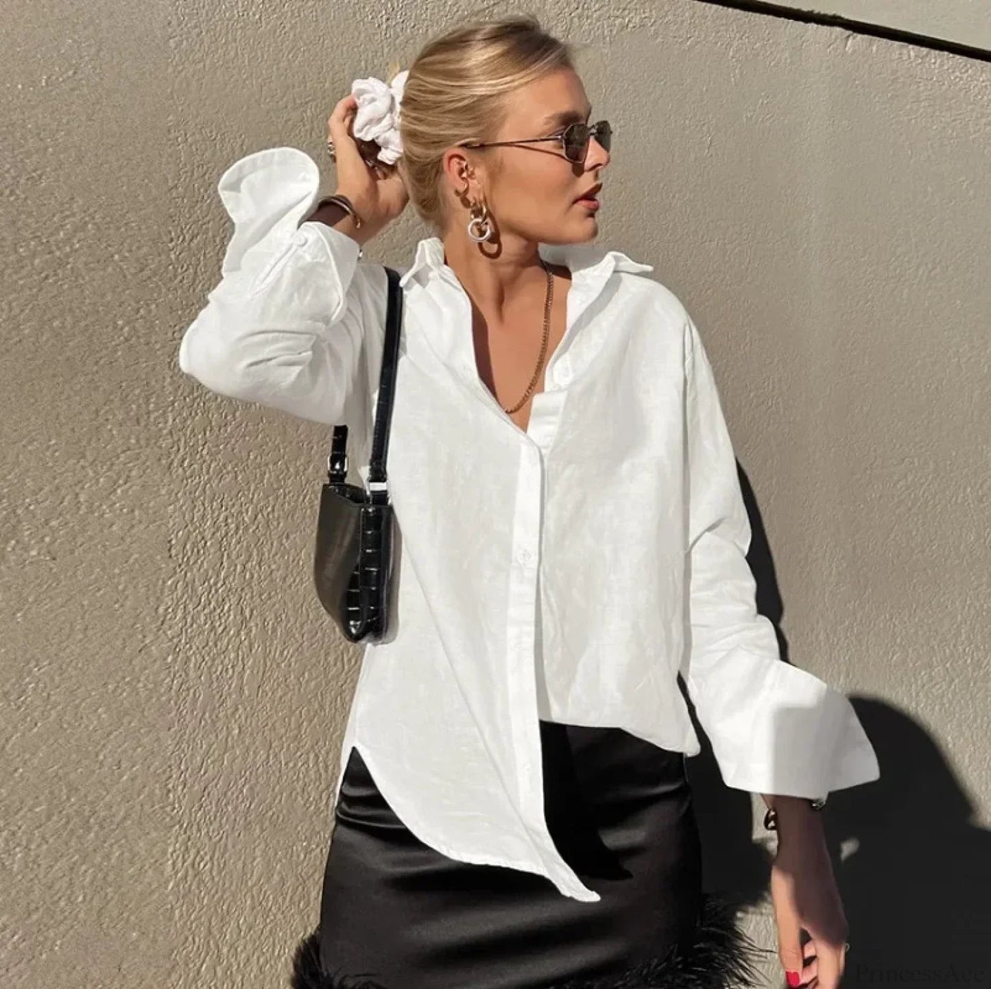Cotton Loose Office Blouse