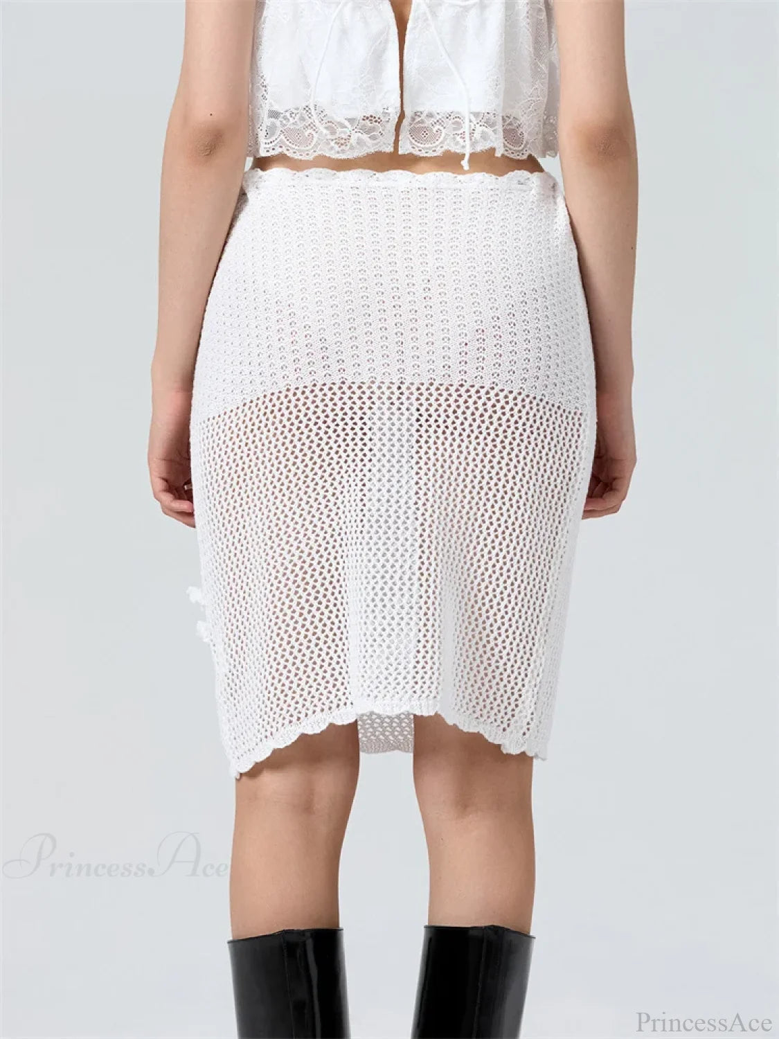 Crochet 3d Flower Patchwork Skirt