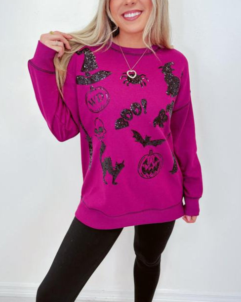 Sparkly Spells Sweatshirt-boysenberry