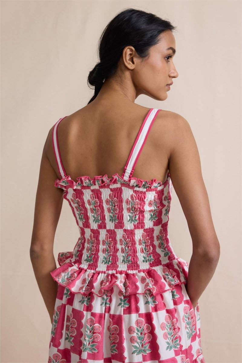 Damla Smocked Cami Maxi Dress