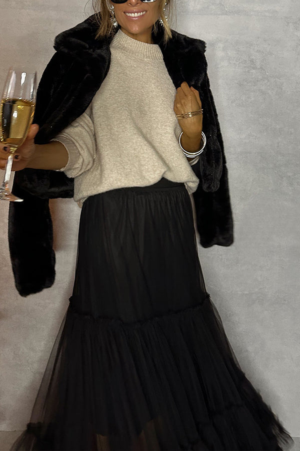 Black Tulle Maxi Skirt