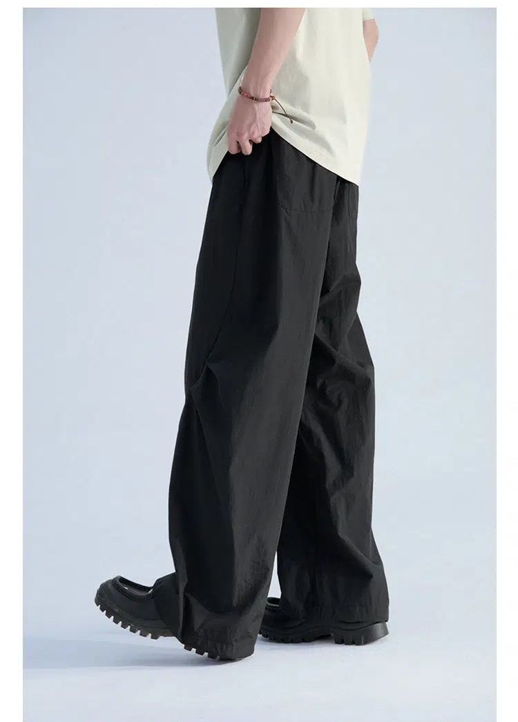 Loose Pleated Track Pants in Color