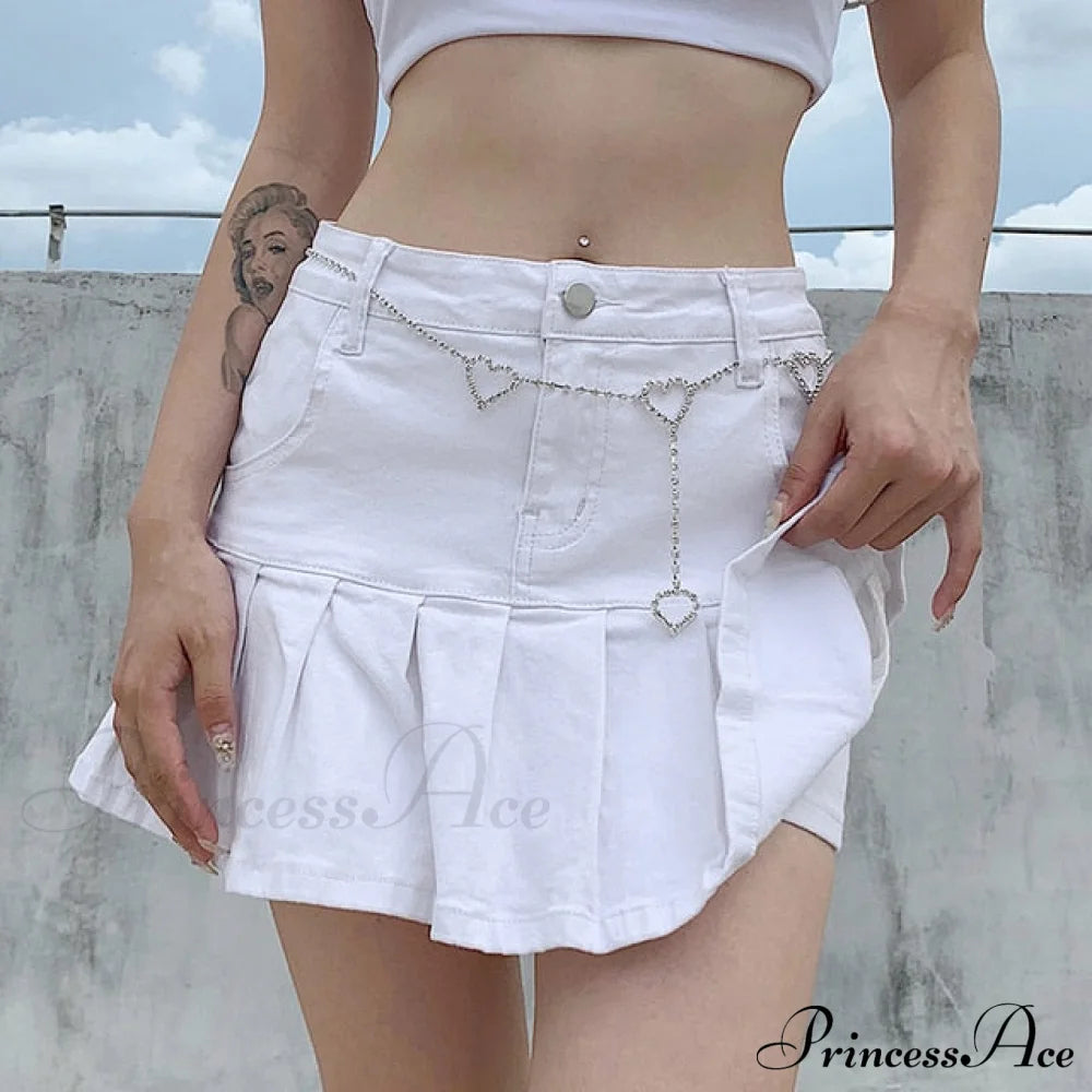 High Waist Jeans Ruffles Shorts