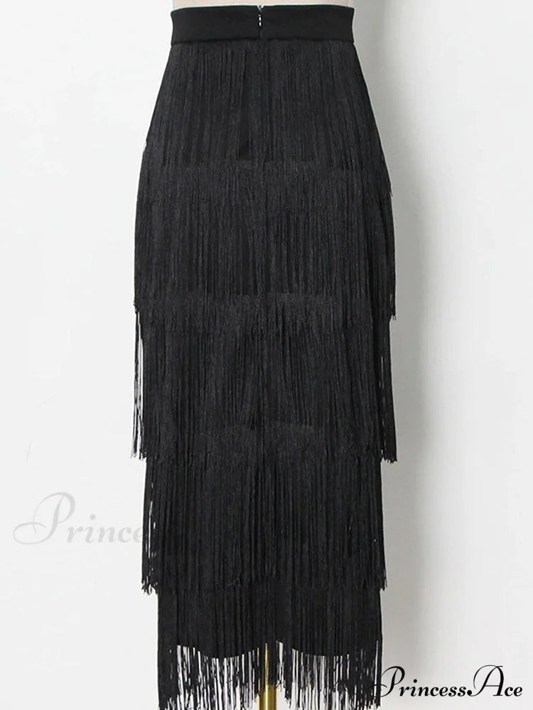 High Waisted Graceful Clashing Star Skirt