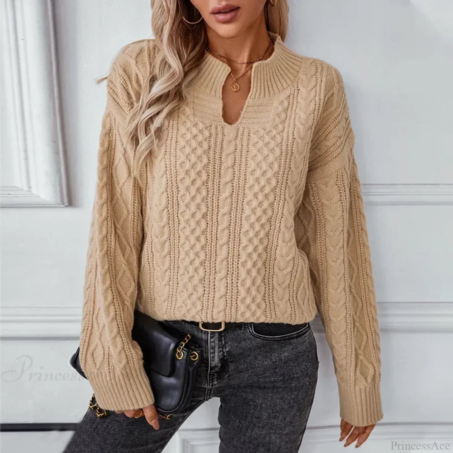 Khaki Cardigan Sweater