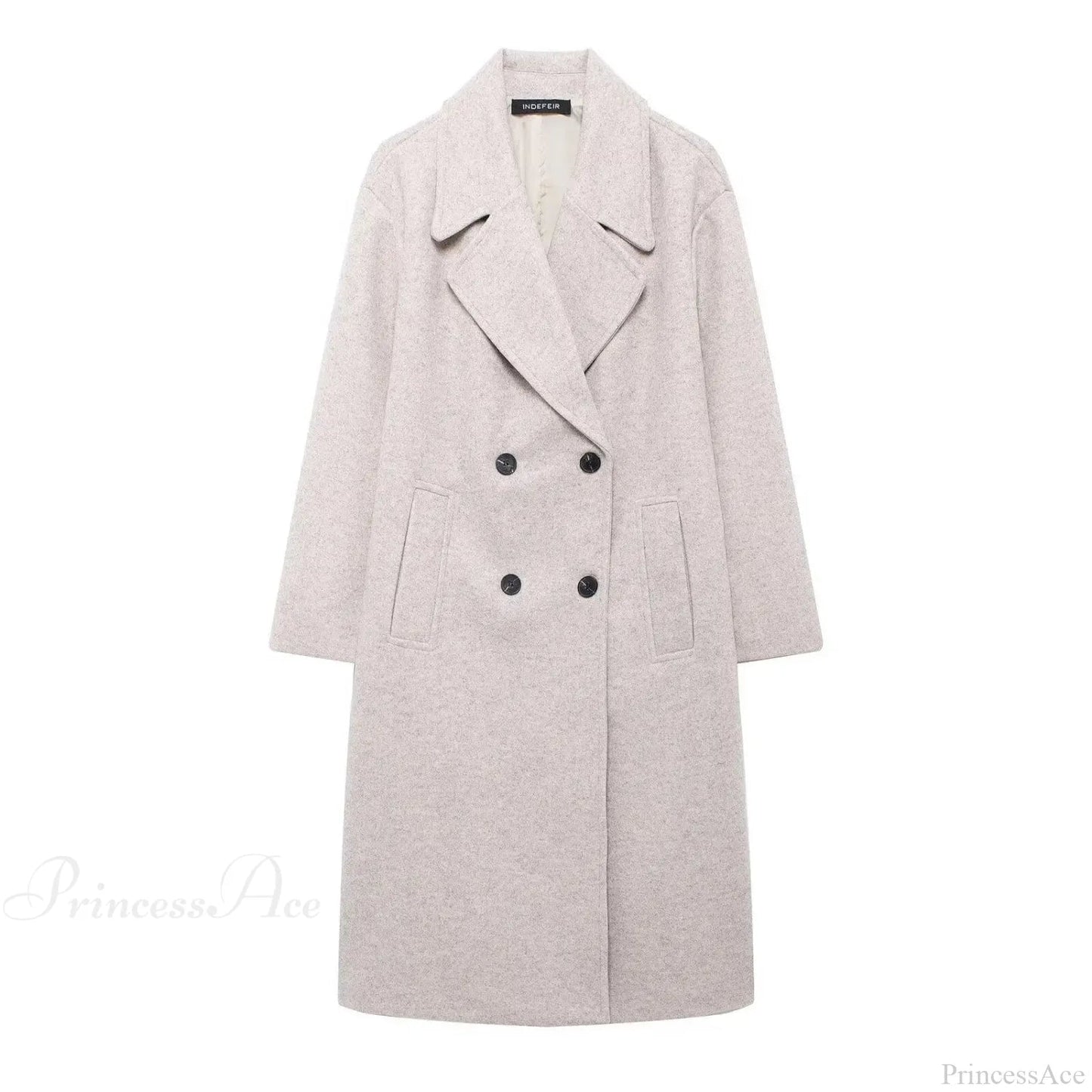 Lace-up Mao Collar Big Lapel Overcoat