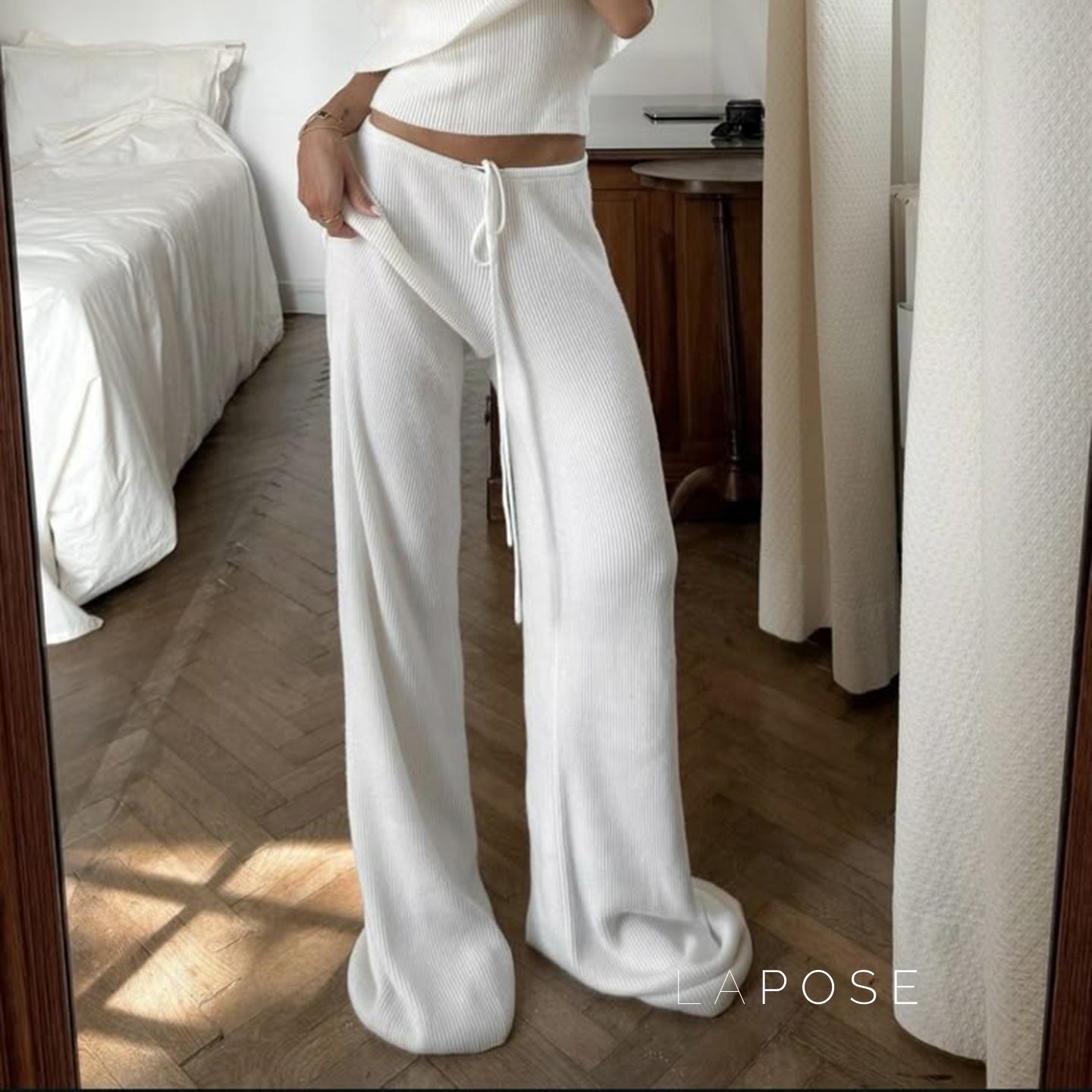 Mumtaz Ribbed Wide-leg Knit Pants