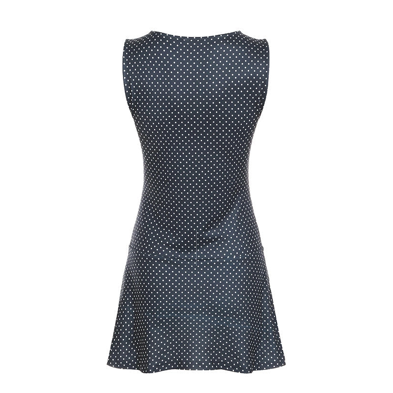 Polka Dot A-line Mini Dress