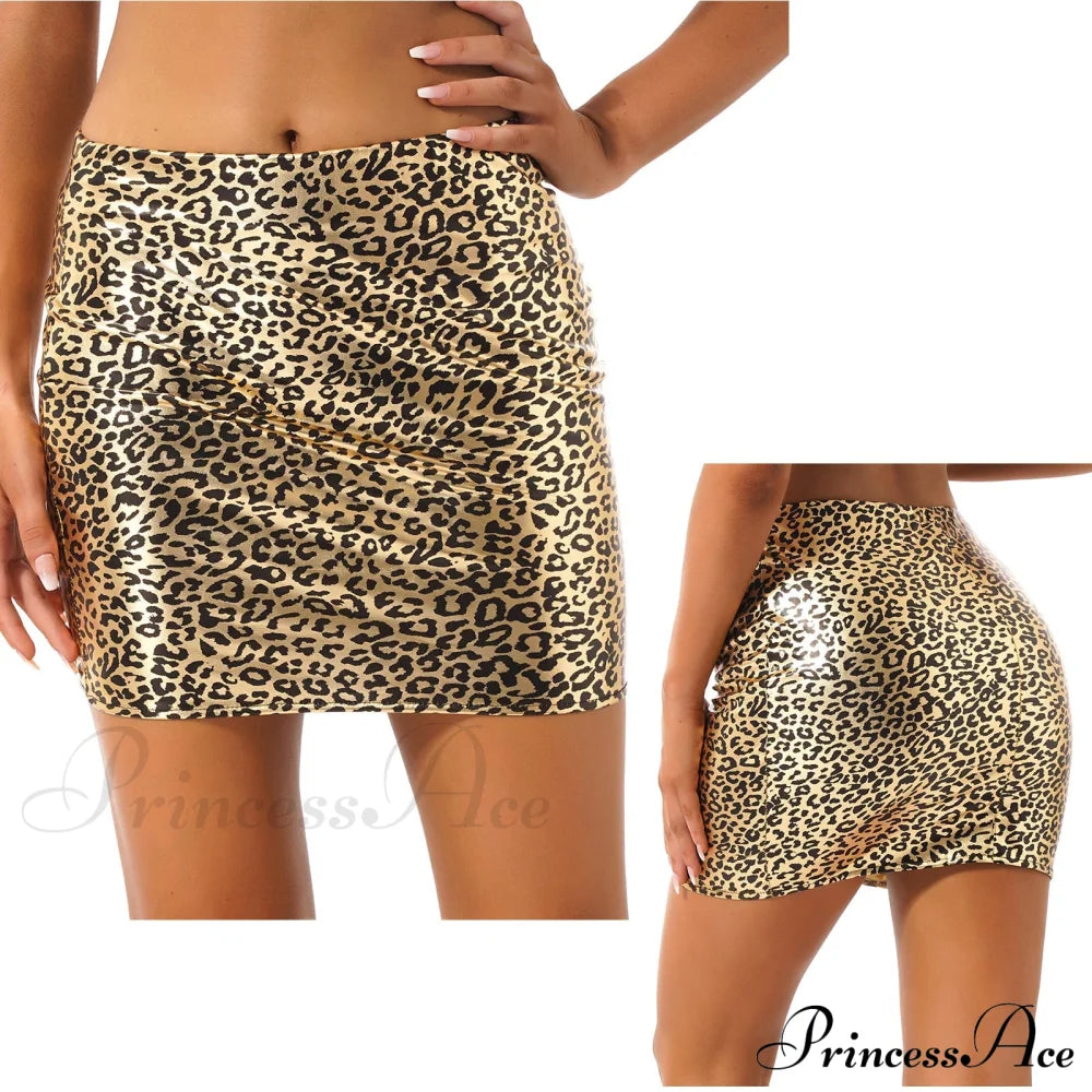 Latex Patent Leather Miniskirt
