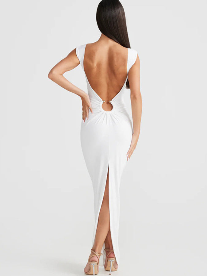Backless Strap Maxi Dress