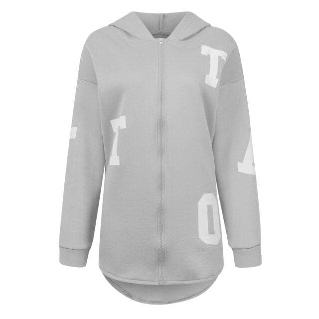 Hoodies Y2k Aesthetic Winter Zip Up Sweatshirt