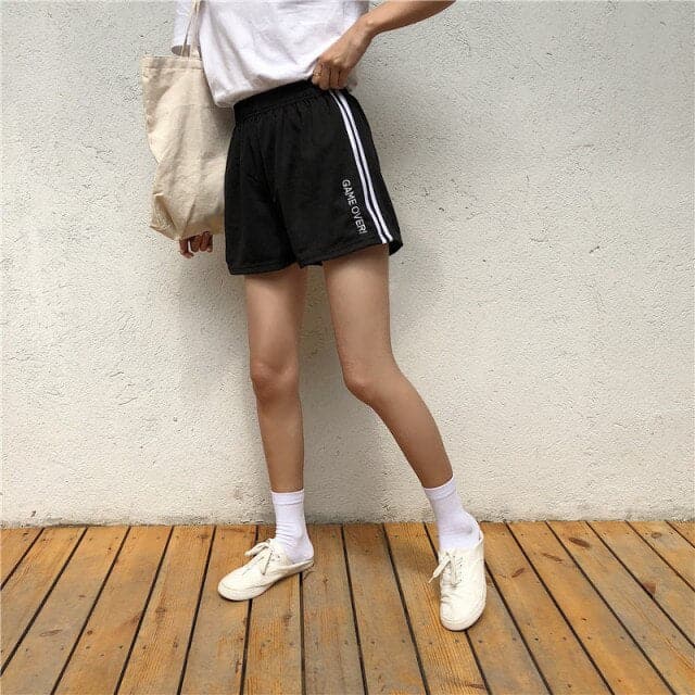 Summer Track Shorts Loose High Waist Shorts