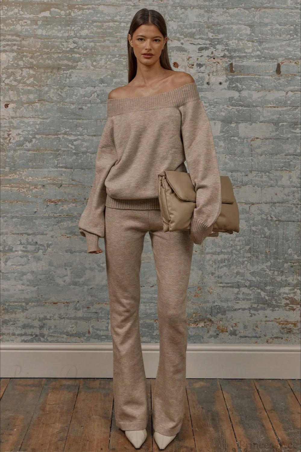Off Shoulder Loose Sweater